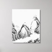 Bergdorp - Inkt Canvas Afdruk (Voorkant)