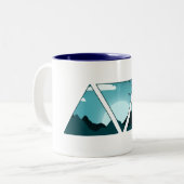 Bergdriehoek Tweekleurige Koffiemok (Voorkant links)
