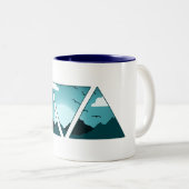 Bergdriehoek Tweekleurige Koffiemok (Voorkant rechts)