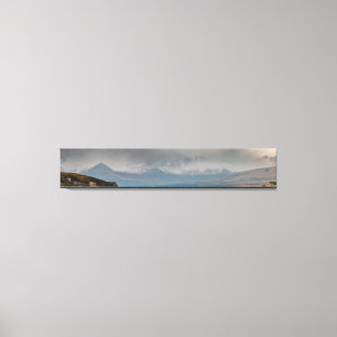 Bergen achter het Tekapomeer Canvas Afdruk