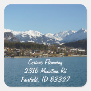 bergen adresetiketten vierkante sticker