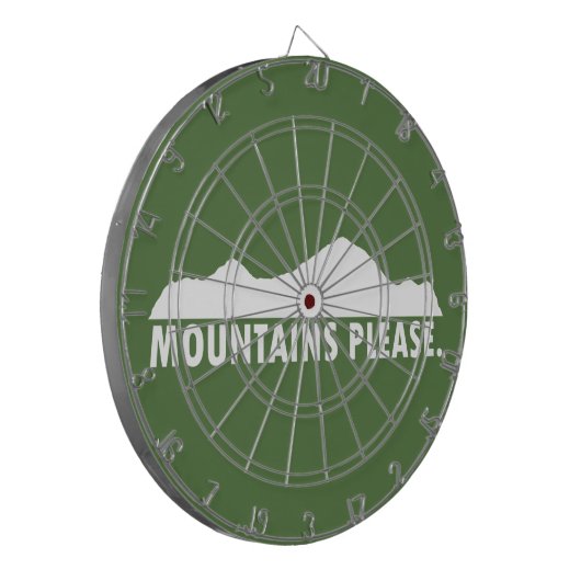 Bergen alsjeblieft dartbord (Voorkant Links)