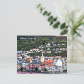 Bergen au soleil couchant, Norvège, Carte postale (Debout devant)
