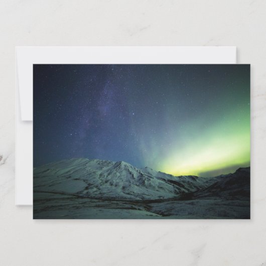 Bergen | Aurora Borealis & Milky Way Alaska Bedankkaart (Voorkant)