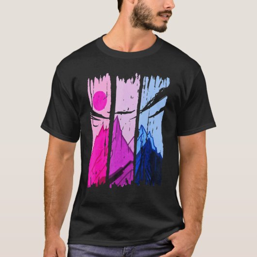 Bergen Bisexual Subtle Bi Pride T-shirt (Voorkant)