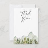 Bergen & Bomen Baby shower Hartelijk dank Bedankkaart (Voorkant)