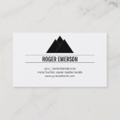 Bergen / Bomen (groen) Visitekaartje (Achterkant)