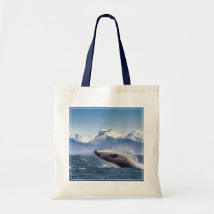 Bergen   Breach Whale Glacier Bay, Alaska Tote Bag