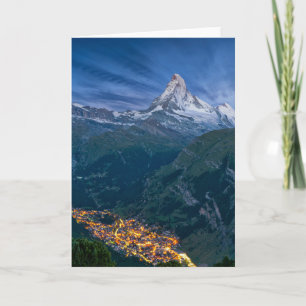 Bergen   De Matterhorn, Zermatt, Zwitserse Alpen Kaart