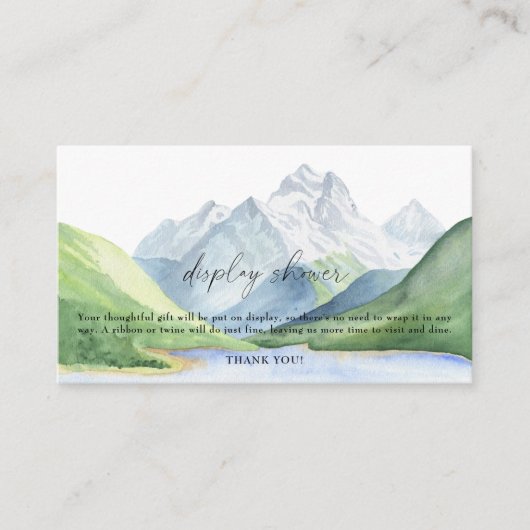 Bergen - display douche informatiekaartje (Voorkant)