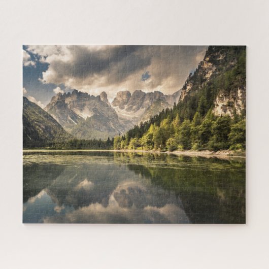 Bergen | Dürrensee Lake, Dolomites, Italië Legpuzzel (Horizontaal)