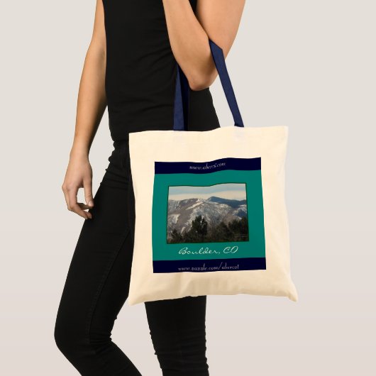 Bergen en bomen, Boulder, CO-Canvas tas (Voorkant (product))