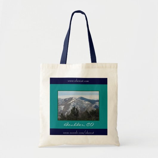 Bergen en bomen, Boulder, CO-Canvas tas (Voorkant)
