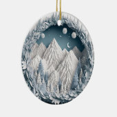 Bergen en Bomen Landschap Keramisch Ornament (Rechts)