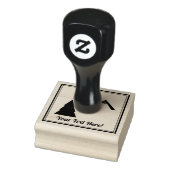 Bergen en boom 	rubberstempel (Stempel)