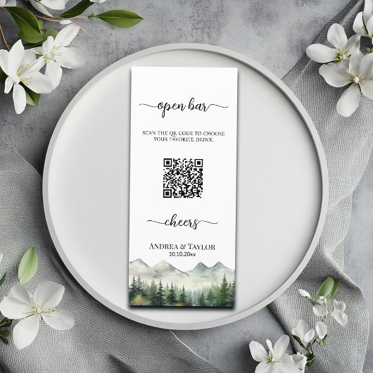 Bergen en Dennen QR-code Open Bar Menu