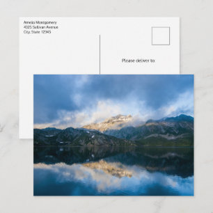 Bergen en het meer Schilderachtig Natuur Foto Briefkaart