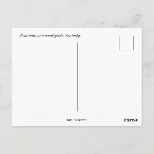Bergen en landschap in Kentucky Briefkaart (Achterkant)