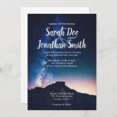 Bergen en Night Sky bruiloft uitnodiging (Voorkant / Achterkant)