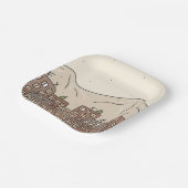 Bergen en stad papieren bordje (Gebogen)