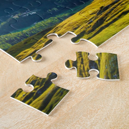 Bergen en Valley op Sunset Legpuzzel (Zijkant)