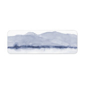 Bergen en water Blush en grijs Abstract Etiket (Voorkant)