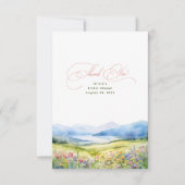 Bergen en Wildbloemen Dank u Bedankkaart (Voorkant)