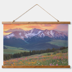 Bergen en Wilde Bloemen Print Colorado Hangend Wandkleed