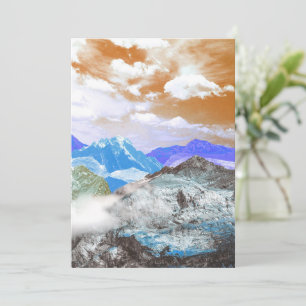 Bergen (fotomontage) 2 bedankkaart