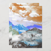 Bergen (fotomontage) 2 bedankkaart (Voorkant / Achterkant)