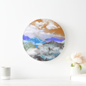 Bergen (fotomontage) 2 grote klok (Huis)