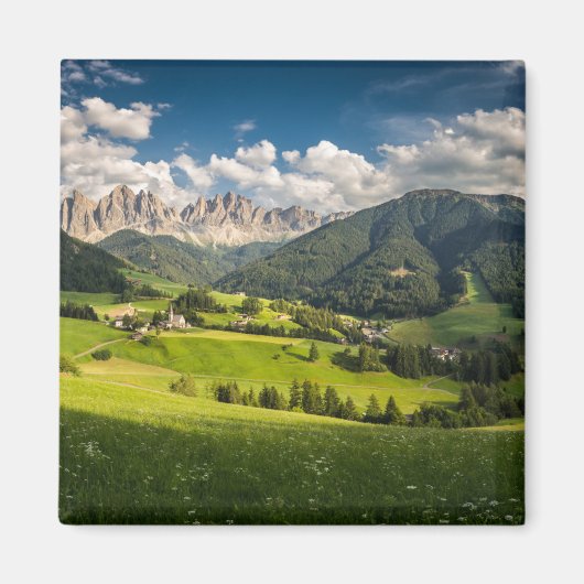 Bergen | Funes Valley, Dolomites, Italië Magneet (Voorkant)