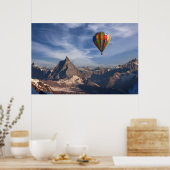 Bergen | Heet Air Ballon Matterhorn Swiss Alps Poster (Keuken)