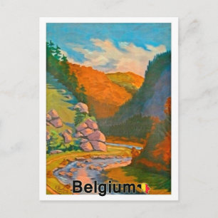 Bergen in België, kleine rivieren, landschappelijk Briefkaart