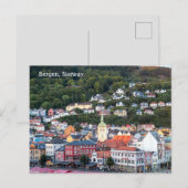 Bergen in Evening Sunlight, Noorwegen, Briefkaart (Voorkant / Achterkant)