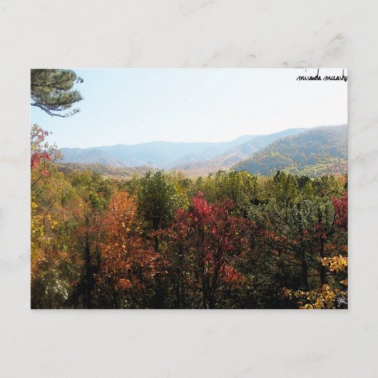 Bergen in het Briefkaart van de Herfst (Voorkant)