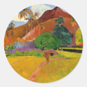 'Bergen in Tahiti' - Paul Gauguin Sticker
