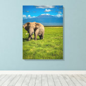 Bergen | Kilimanjaro Tanzania, Afrika Canvas Afdruk (Insitu (Houten vloer))