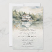 Bergen Lake House Schilderachtig Uitzicht Romantis Kaart (Voorkant)