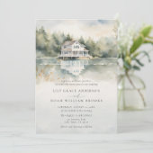 Bergen Lake House Schilderachtig Uitzicht Romantis Kaart (Staand voorkant)