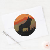 Bergen Land Duitse Herder GSD Ronde Sticker (Envelop)