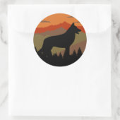 Bergen Land Duitse Herder GSD Ronde Sticker (Tas)