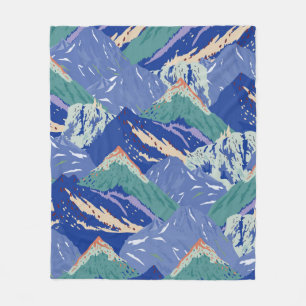 bergen landschap naadloos. Donker Fleece Deken