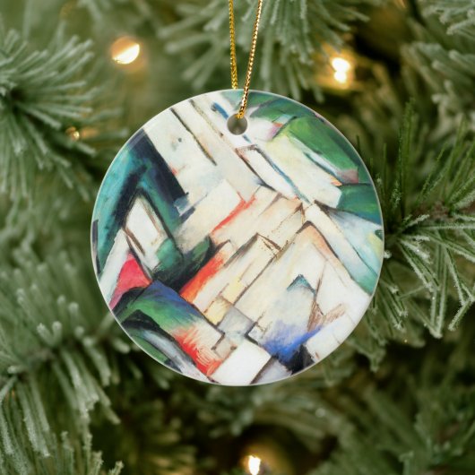 Bergen (landschap) van Franz Marc,  kunst Keramisch Ornament (Boom)