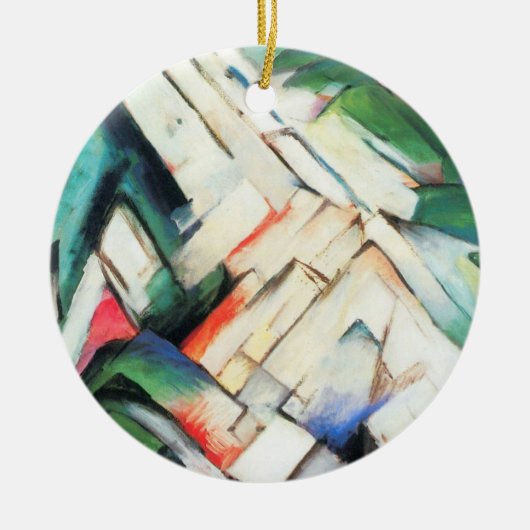 Bergen (landschap) van Franz Marc,  kunst Keramisch Ornament (Voorkant)