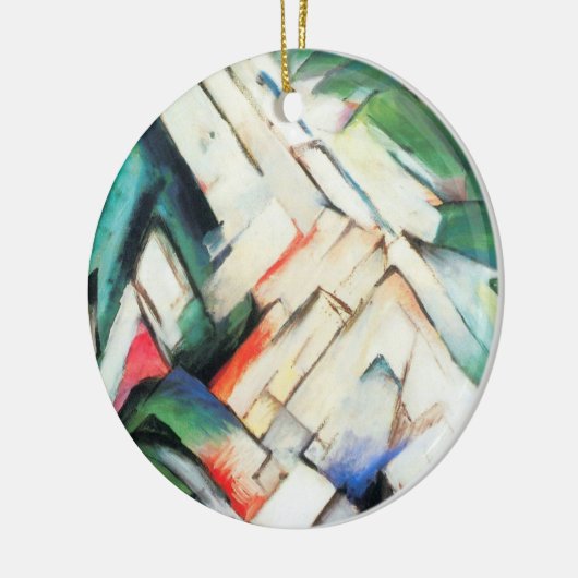 Bergen (landschap) van Franz Marc,  kunst Keramisch Ornament (Links)