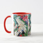 Bergen (landschap) van Franz Marc,  kunst Mok (Links)