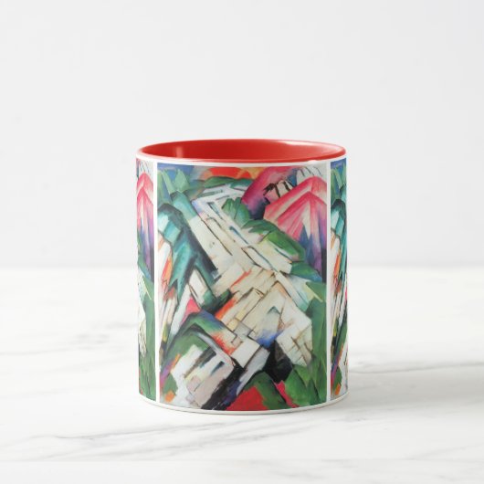 Bergen (landschap) van Franz Marc,  kunst Mok (Midden)
