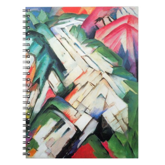 Bergen (landschap) van Franz Marc,  kunst Notitieboek (Voorkant)