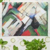 Bergen (landschap) van Franz Marc,  kunst Theedoek (Gevouwen)